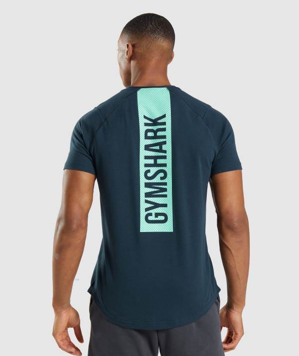 Panske Tricka Gymshark Bold Námornícka Modrá | BS4261830